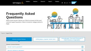 Support FAQs| SAP Fieldglass
