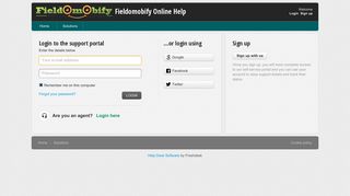 Login to the support portal - Fieldomobify Online Help - Freshdesk