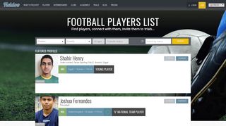 Football Players List | Fieldoo