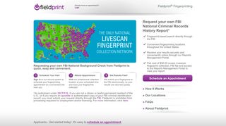 Fieldprint Fingerprinting, FBI Criminal Background Check - Home
