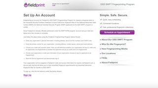 SWFT Fingerprinting - Set Up An Account