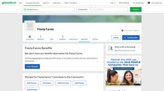 Fiesta Farms Employee Benefits and Perks | Glassdoor