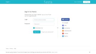 Sign in to Fiesta