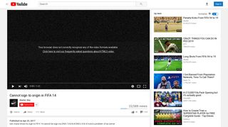 Cannot sign to origin in FIFA 14 - YouTube
