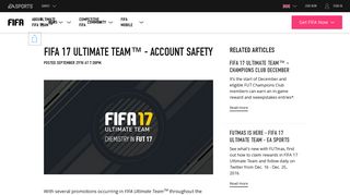 FIFA 17 Ultimate Team™ - Account Safety - EA Sports
