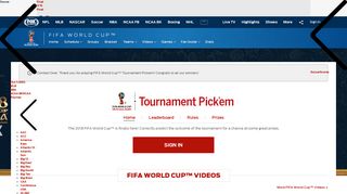 FIFA World Cup Tournament Pick'em 2018 | Fantasy Soccer Competition