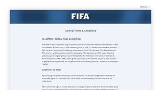 FIFA Terms & Conditions - FIFA Extranet