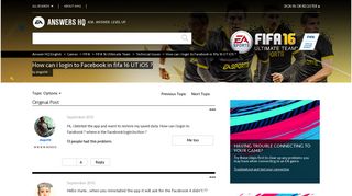 How can i login to Facebook in fifa 16 UT iOS ? - Answer HQ