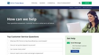 Contact Us: Customer Service | Fifth Third Bank