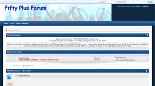 Fifty Plus Forum - Index