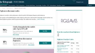 Figleaves discount codes: 70% off deals - The Telegraph