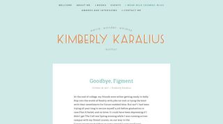 Goodbye, Figment — Kimberly Karalius