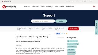 Netregistry: How to upload files using File Manager