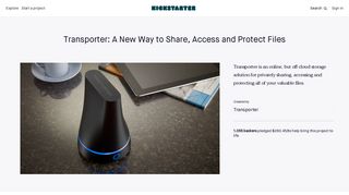 Transporter: A New Way to Share, Access and Protect ... - Kickstarter