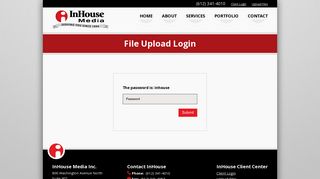 File Upload Login - InHouse Media