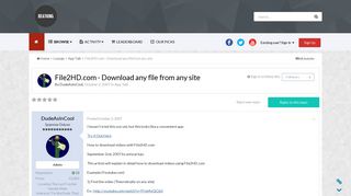 File2HD.com - Download any file from any site - App Talk ...