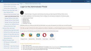 Login to the Administrator Portal - FileCloud - FileCloud Support