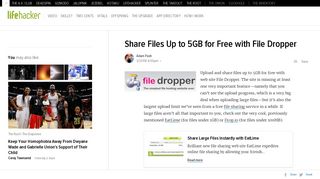 Share Files Up to 5GB for Free with File Dropper - Lifehacker
