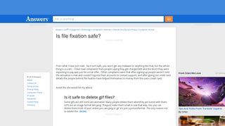 Is file fixation safe - Answers.com