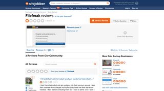 Filefreak Reviews - 3 Reviews of Filesonic.com | Sitejabber