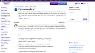 Filefreak.com Error? | Yahoo Answers
