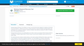 Windows Password Recovery Tool Ultimate 6.2.0.2 - FileHippo.com