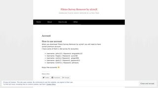 Account | Fileice Survey Remover by uLtraX