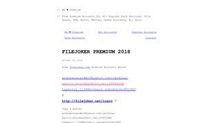 Filejoker Premium 2018 – We Premium