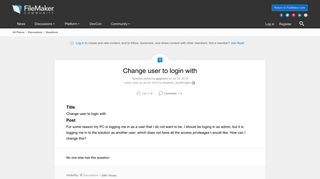 Change user to login with | FileMaker Community