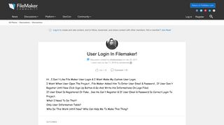 User Login In Filemaker! | FileMaker Community