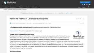 About the FileMaker Developer Subscription | FileMaker Community
