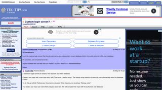 Custom login screen? - FileMaker Inc.: FileMaker Pro - Tek-Tips