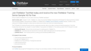 Join FileMaker TechNet today and receive the new FileMaker Training ...