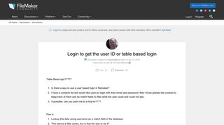 Login to get the user ID or table based login | FileMaker Community