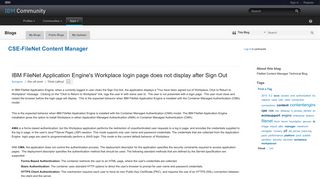 IBM FileNet Application Engine's Workplace login page does not ...