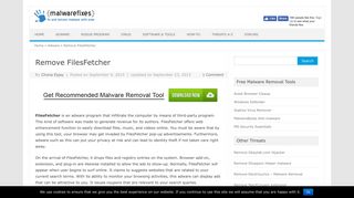 Remove FilesFetcher - MalwareFixes