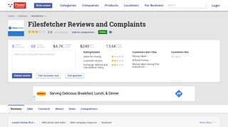 68 Filesfetcher Reviews and Complaints @ Pissed Consumer