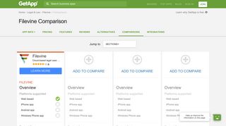 Filevine Comparison with Similar Apps | GetApp®