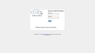 FileWay Login - York College