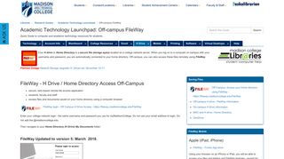 Off-campus FileWay - Academic Technology Launchpad - Research ...