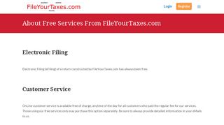 FileYourTaxes.com Free Services | FileYourTaxes.com