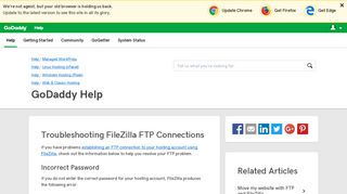 Troubleshooting FileZilla FTP Connections | GoDaddy Help US
