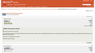 [SOLVED] FileZilla / SFTP permission question - Ubuntu Forums
