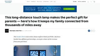 Filimin long distance touch lamp review - Business Insider