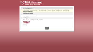 Reset your password - Filipino Cupid