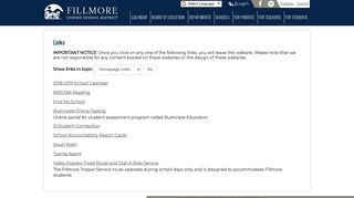 Links - Fillmore Unified School District