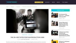 The 20+ Best Sites for Film Production Jobs - Viewfinder: A Blog by ...