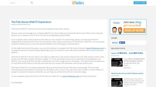 The Film Annex WebTV Experience - bitLanders