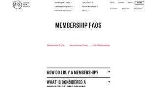 Membership FAQs - Austin Film Society