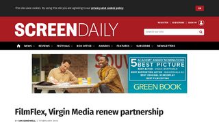 FilmFlex, Virgin Media renew partnership | News | Screen